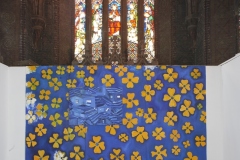 Ida in Flowers, Installed at The Florence Trust, St Saviours Grade I Listed Church, Oil on 300 gsm Arches Oil Paper and Linen, 2018