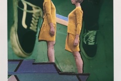 'Tied Twins', Collage on Polaroid, 11 x 9 cm, 2019